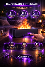 Calmora™ Difusor de Aroma con Llama 3D – Humidificador Relax para Hogar