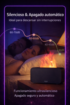Calmora™ Difusor de Aroma con Llama 3D – Humidificador Relax para Hogar